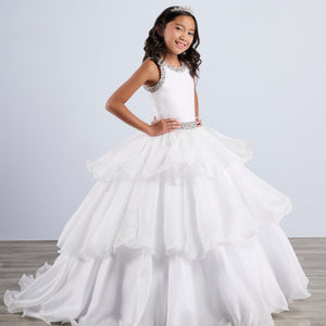 Girls Tiered Halter Gown by Tiffany Princess 13787