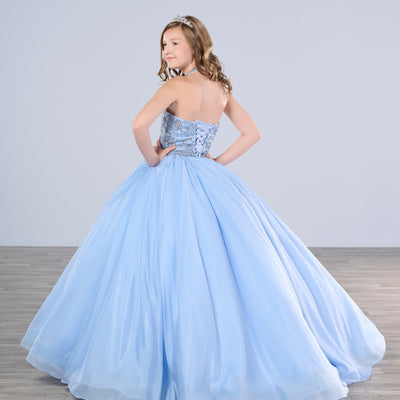 Girls Chiffon Sleeveless Gown by Tiffany Princess 13791