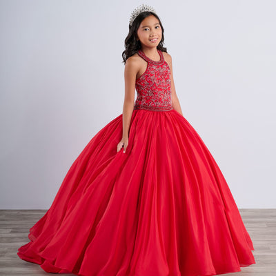 Girls Chiffon Sleeveless Gown by Tiffany Princess 13791