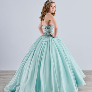 Girls Chiffon Sleeveless Gown by Tiffany Princess 13791