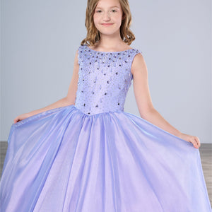Girls Organza Sleeveless Gown by Tiffany Princess 13793