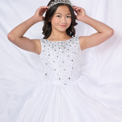 Girls Organza Sleeveless Gown by Tiffany Princess 13793