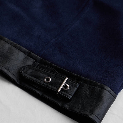Navy Multi-Patch Zipper Jacket