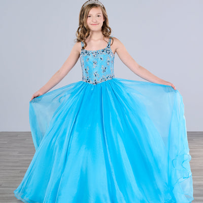 Girls Organza Sleeveless Gown by Tiffany Princess 13798
