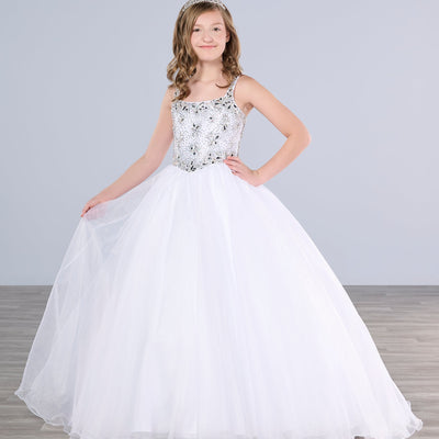 Girls Organza Sleeveless Gown by Tiffany Princess 13798