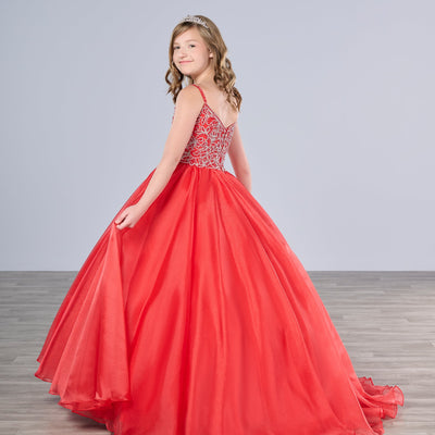 Girls Organza Sleeveless Gown by Tiffany Princess 13800