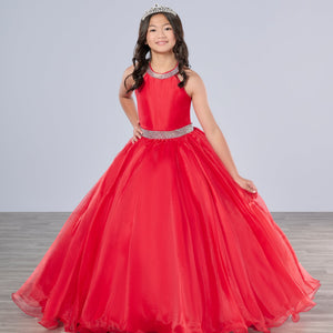 Girls Organza Halter Gown by Tiffany Princess 13801
