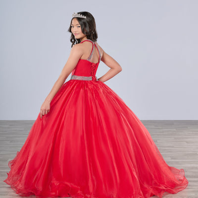 Girls Organza Halter Gown by Tiffany Princess 13801