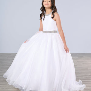 Girls Organza Halter Gown by Tiffany Princess 13801