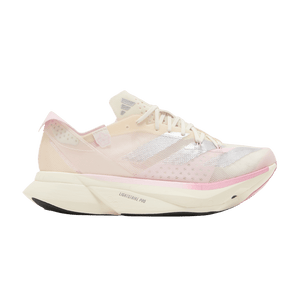 adidas Adizero Adios Pro 3 Chalk White Silver Metallic Clear Pink (Women's)