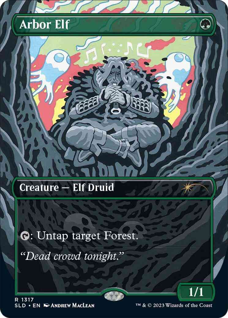 Arbor Elf [1317] [Borderless] [Andrew MacLean] [Secret Lair Drop] [Foil]