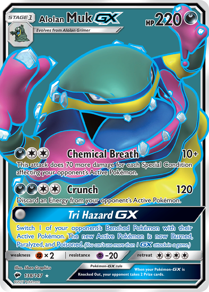 Alolan Muk-GX - 138/147 - Rare Ultra