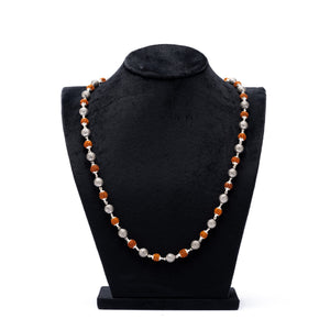 Rudraksha Silver Mala (Spherical Beads)