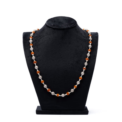 Rudraksha Silver Mala (Spherical Beads)