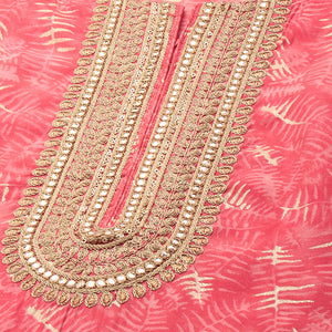 Ethnic Printed & Embroidered Kurta - Peach