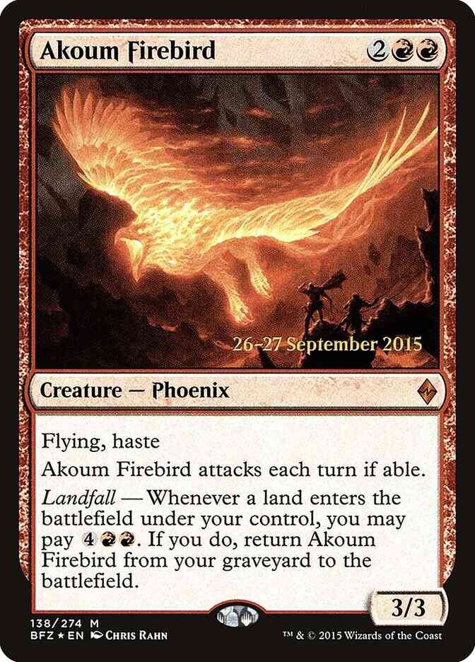 Akoum Firebird [138s] [Battle for Zendikar Promos] [Foil]