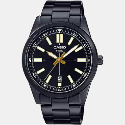 Enticer Men Quartz Black Dial Analog Stainless Steel Watch A1941