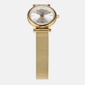 Carlie Women Quartz White Dial Analog Mesh Watch ES5251SET