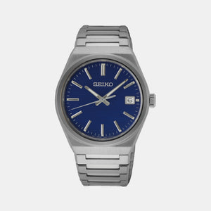Dress Men Quartz Blue Dial Analog Stainless Steel Watch SUR555P1