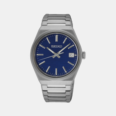 Dress Men Quartz Blue Dial Analog Stainless Steel Watch SUR555P1