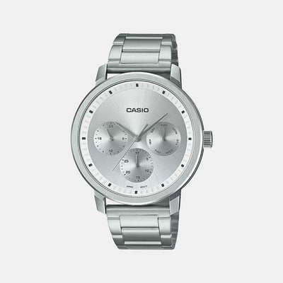 Enticer Men Quartz Silver Dial Chronograph Stainless Steel Watch A1935