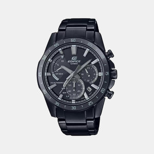 Edifice Men Quartz Black Dial Chronograph Stainless Steel Watch ED529