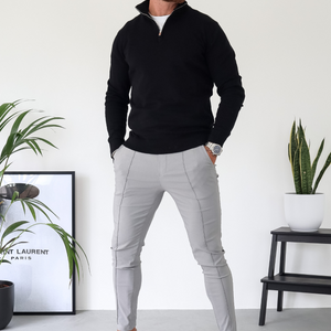 CAPO Egyptian Cotton Black 1/4 Zip