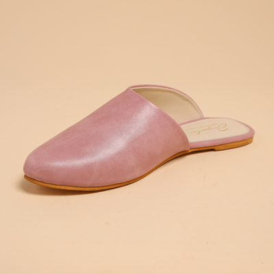 Cradle Pink Leather Mules