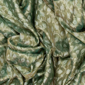 Aquamarine Banarasi Tissue Silk Saree With Mango Vine Motifs