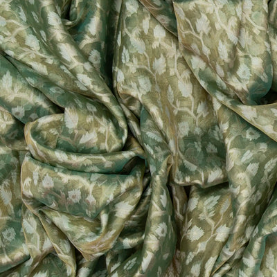 Aquamarine Banarasi Tissue Silk Saree With Mango Vine Motifs