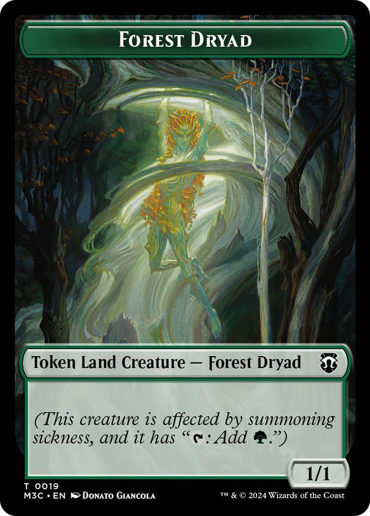 Boar Token (17) // Forest Dryad Token (19) [Modern Horizons 3: Commander: Tokens] [Ripple Foil/Non-Foil]