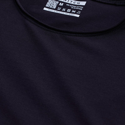 Navy Stretch Full Sleeve T-Shirt