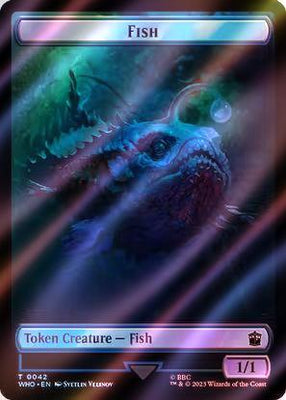 Alien Salamander Token (48) // Fish Token (42) [Universes Beyond: Doctor Who: Tokens] [Surge Foil]