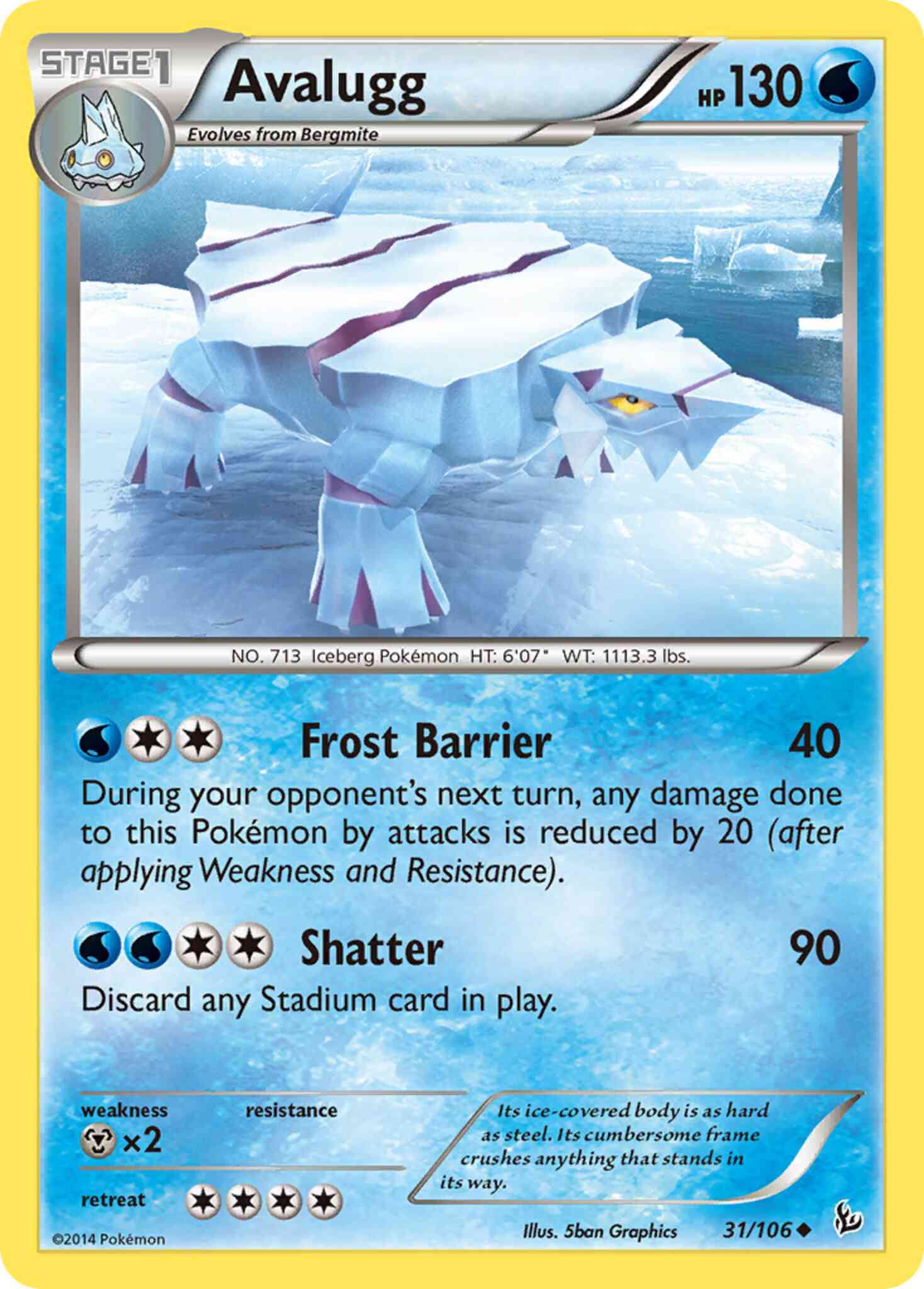 Avalugg - 31/106 - Uncommon [xy2-31] [Reverse Holo]