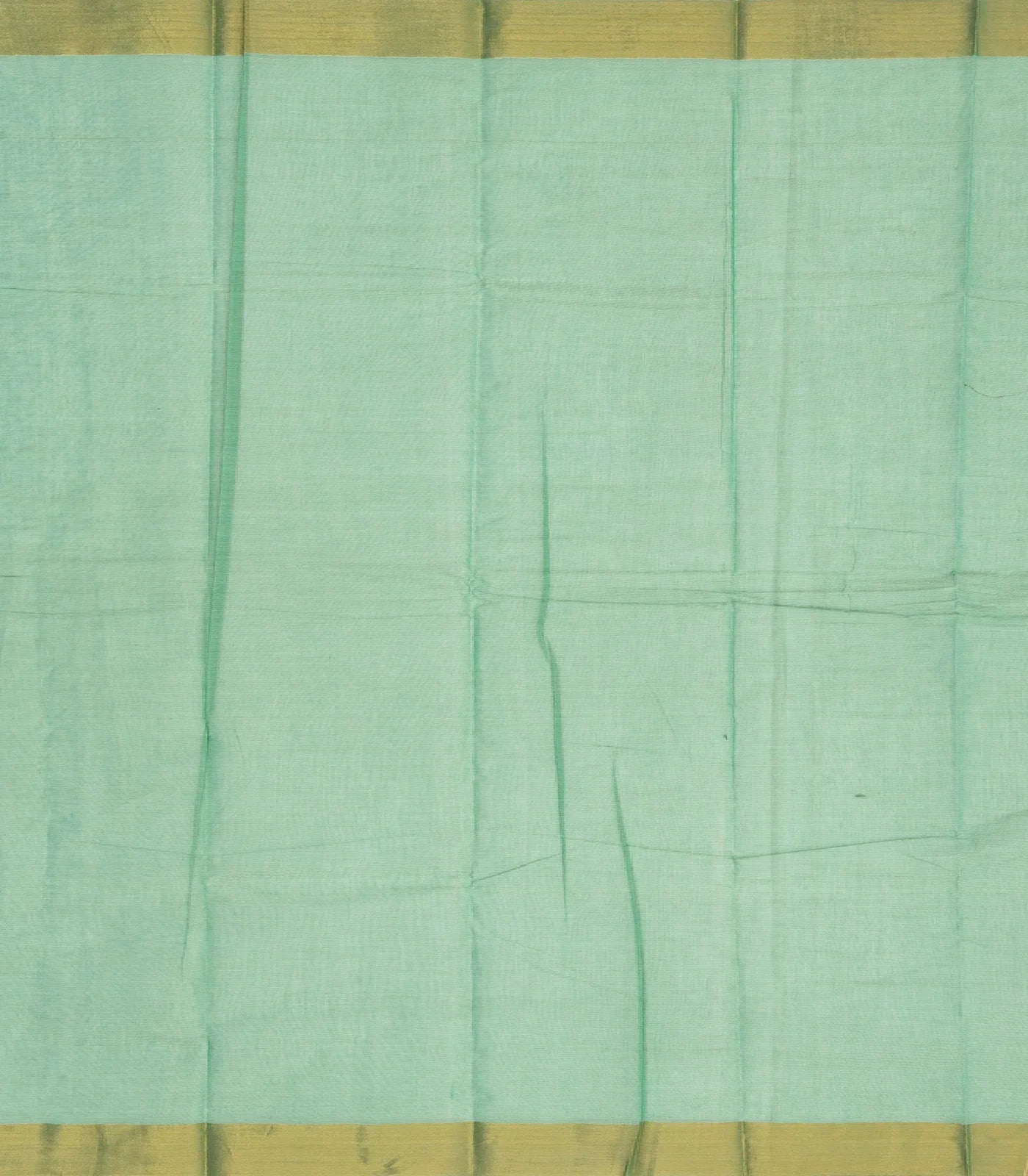 Light Green Handloom Rasipuram Cotton Saree With Stripes