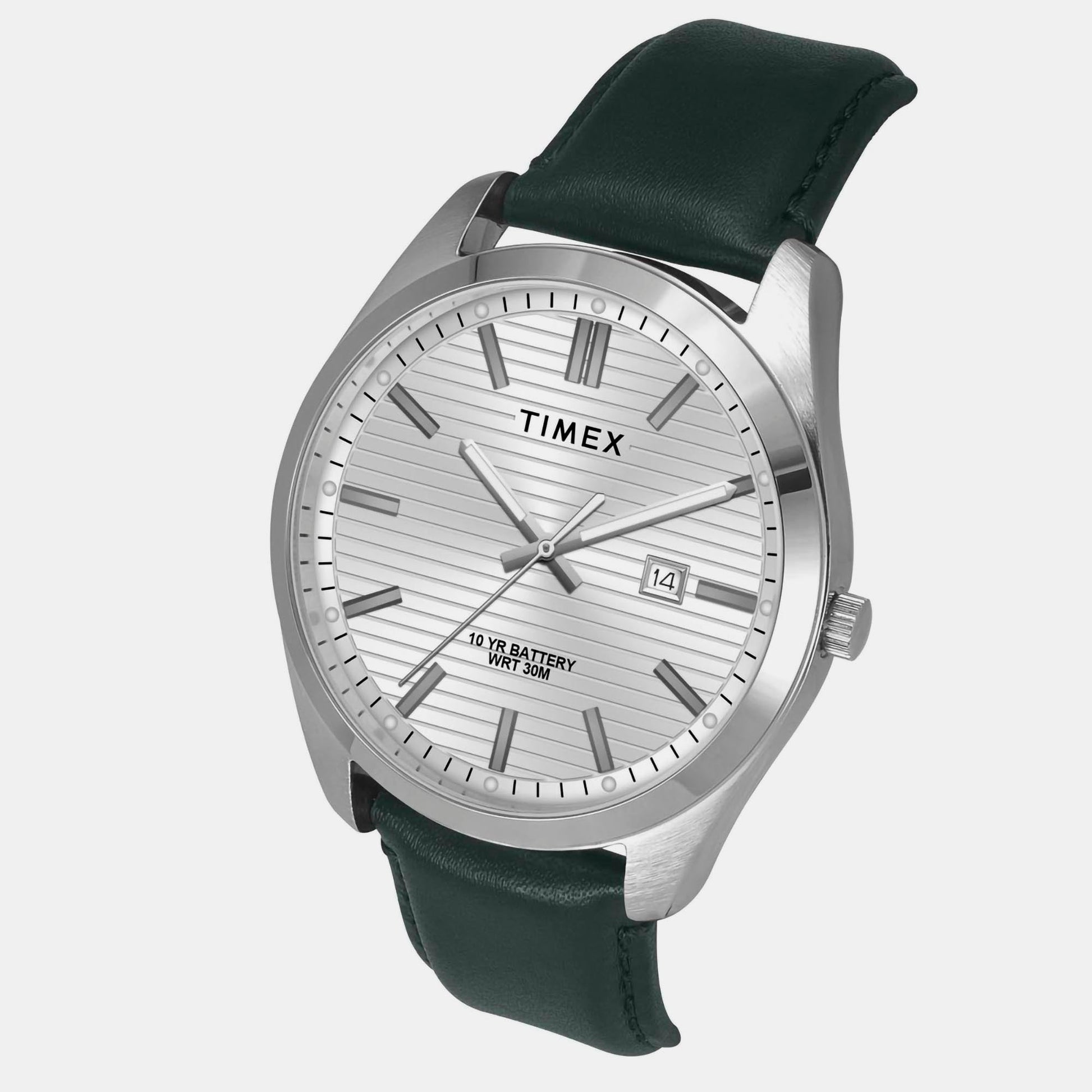 E Class Men Quartz Silver Dial Analog Leather Watch TWTG10407