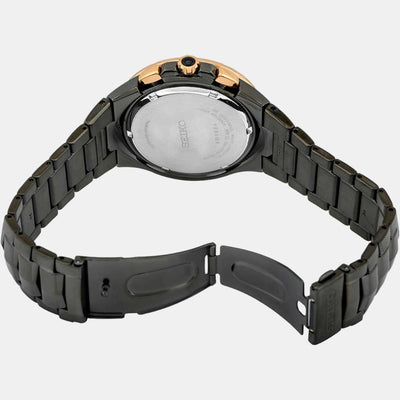 Coutura Men Quartz Black Dial Chronograph Stainless Steel Watch SSC766P1