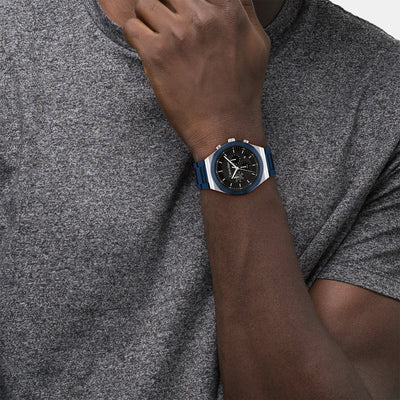 Ck Fearless Men Quartz Black Dial Chronograph Silicone Watch 25200307