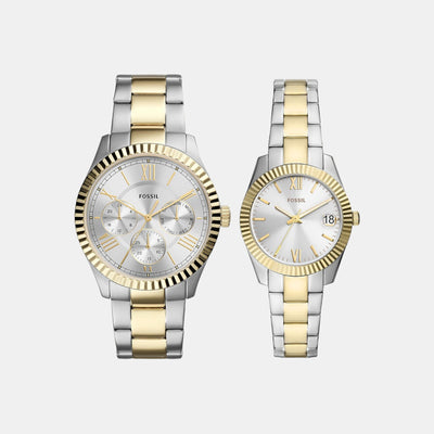 Chapman Couple Quartz Silver Dial Analog Stainless Steel Watch FS5987SET