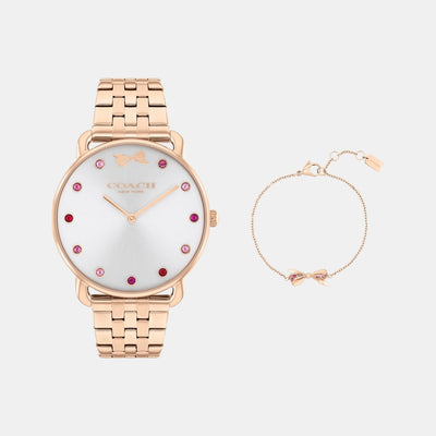 Elliot Women Quartz Silver & White Dial Analog Stainless Steel Watch 14000127