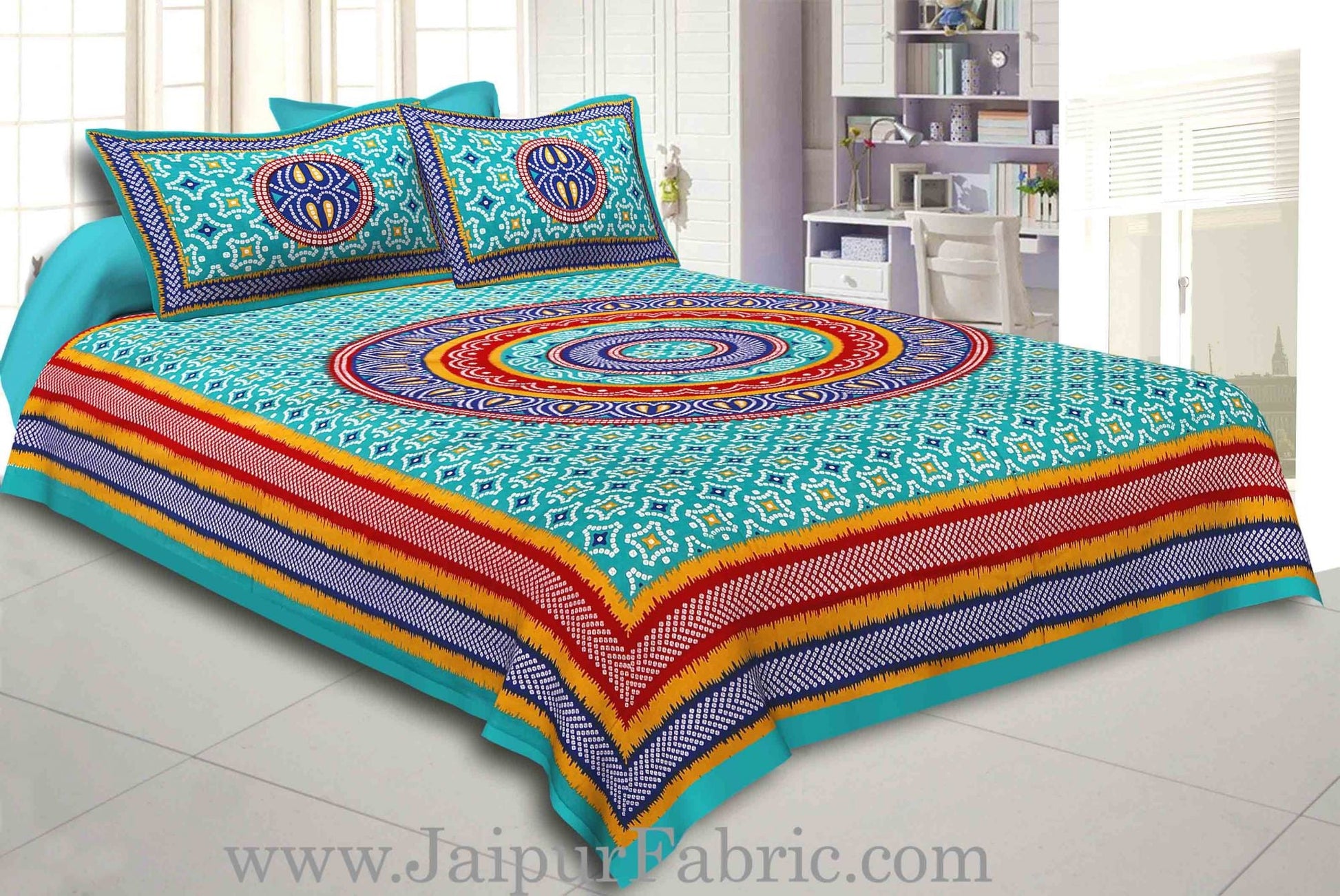COMBO104  Beautiful Multicolor 4 Bedsheet + 8 Pillow Cover