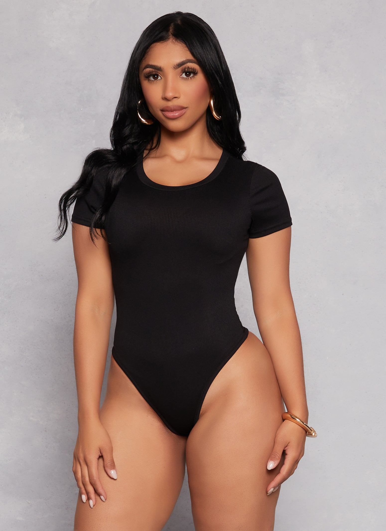 Daisy Basic Crew Neck Short Sleeve Bodysuit