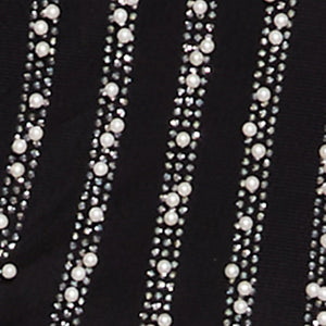 Mesh Rhinestone Faux Pearl Bustier Dress