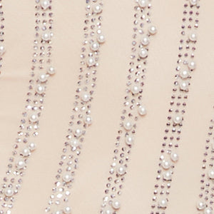 Mesh Rhinestone Faux Pearl Bustier Dress