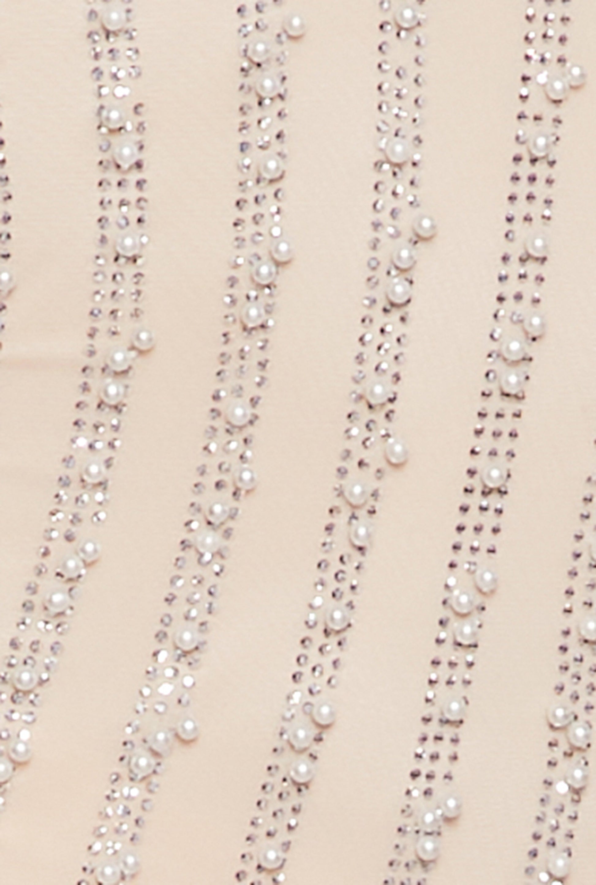 Mesh Rhinestone Faux Pearl Bustier Dress