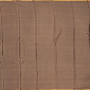 Beige Mysore Crepe Silk Saree With Floral Jaal Zari Motifs