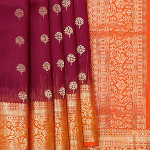 Deep Wine Silk Saree