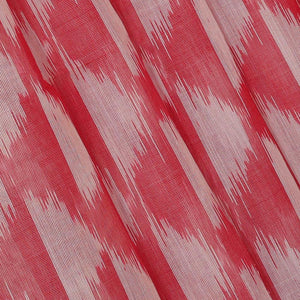 Ikat Silk Cotton Red Saree
