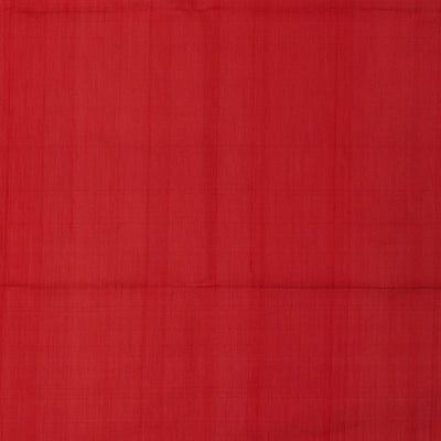 Ikat Silk Cotton Red Saree