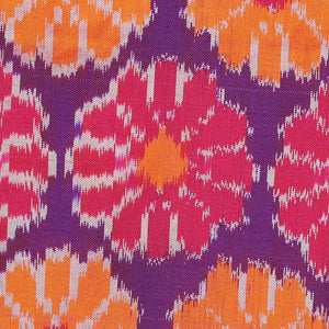 Ikat Silk Purple Saree